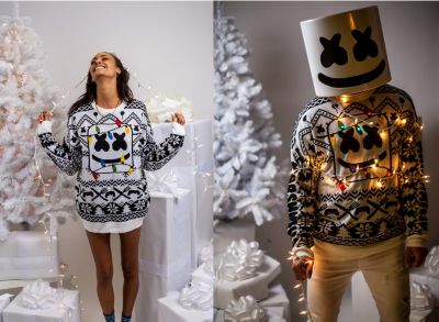 Marshmello ugly 2025 christmas sweater